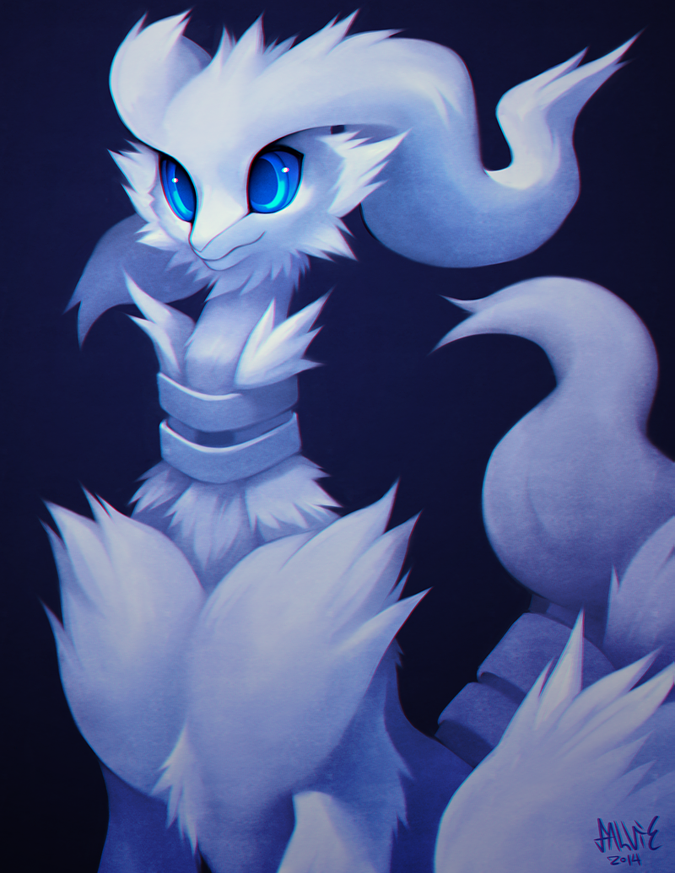 blue_eyes cute falvie fluffy fur legendary_pok&#233;mon legendary_pok&eacute;mon nintendo pok&#233;mon pok&eacute;mon reshiram video_games white_fur