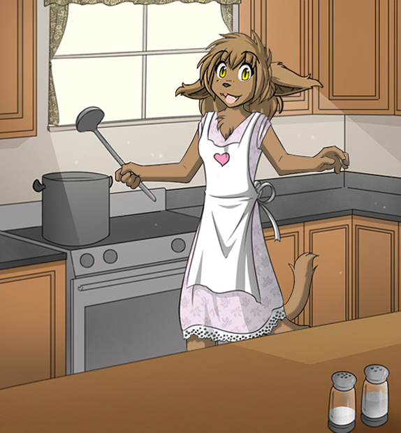 anthro apron basitin big_ears brown_hair cabinet canine chest_tuft condiments counter curtains cute day dress ears_down edit fangs feline female fur hair hybrid lagomorph light looking_at_viewer madelyn_adelaide mammal nishizumi77 open_mouth oven pepper photoshop pose pot salt short_hair slit_pupils smile solo standing stove sunlight table tan_fur tom_fischbach tongue tuft twokinds window yellow_eyes