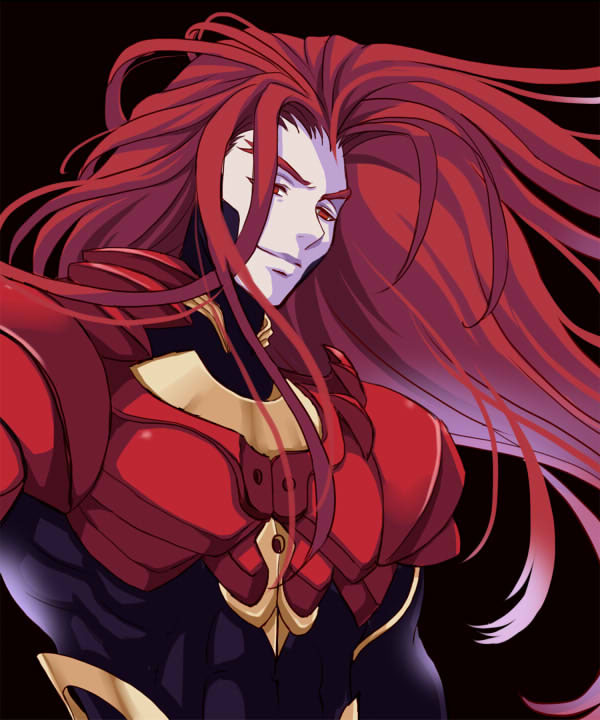 id_(xenogears) long_hair male_focus maronee_san red_eyes red_hair solo xenogears