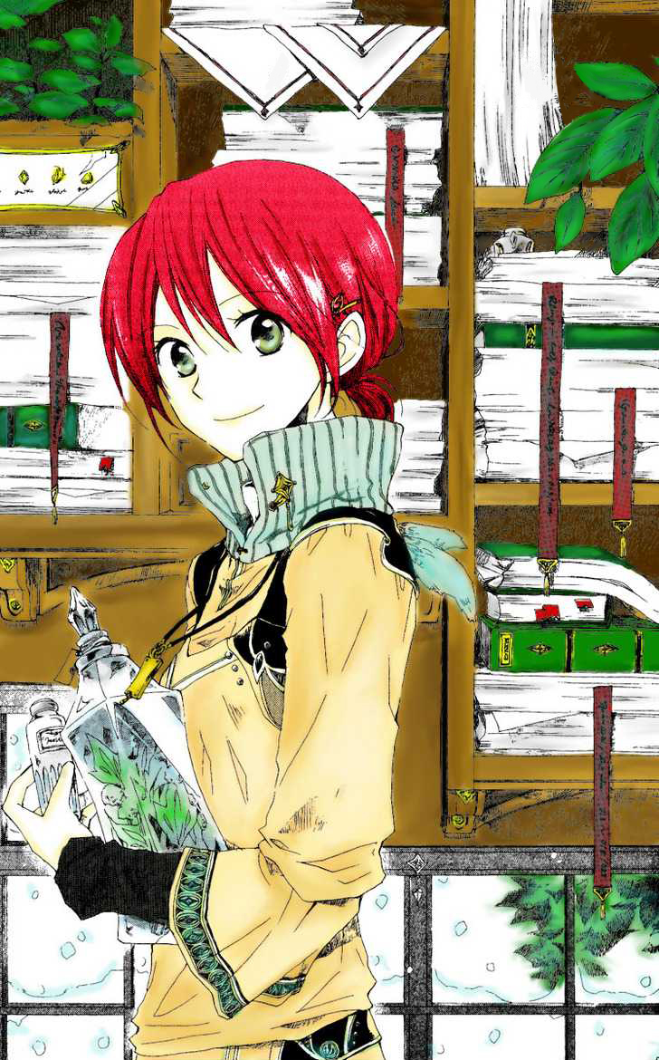 1girl akagami_no_shirayukihime book female jar pharmacist plant red_hair shelf shirayuki_(akagami_no_shirayukihime) shirayuki_(ans) solo window