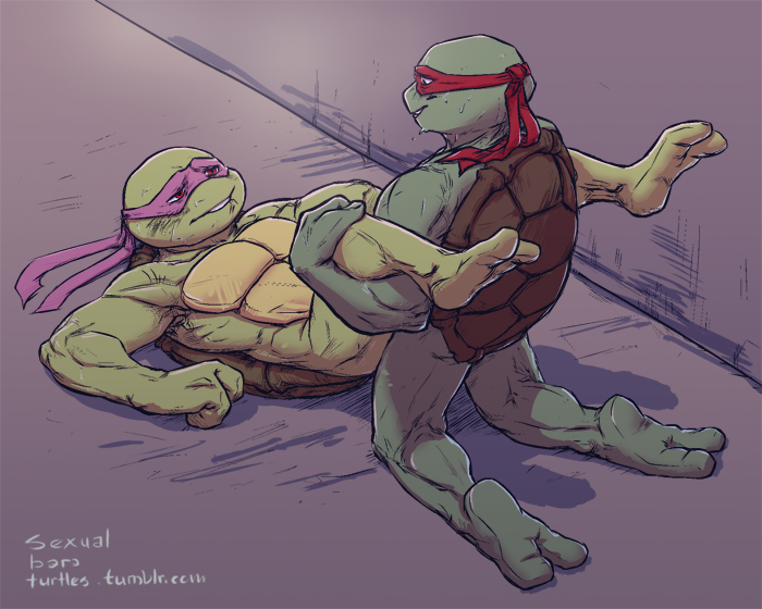 baraqueen biceps brothers donatello_(tmnt) duo gay green_skin incest male mask muscles mutant ninja raphael_(tmnt) reptile scalie sibling teenage_mutant_ninja_turtles turtle