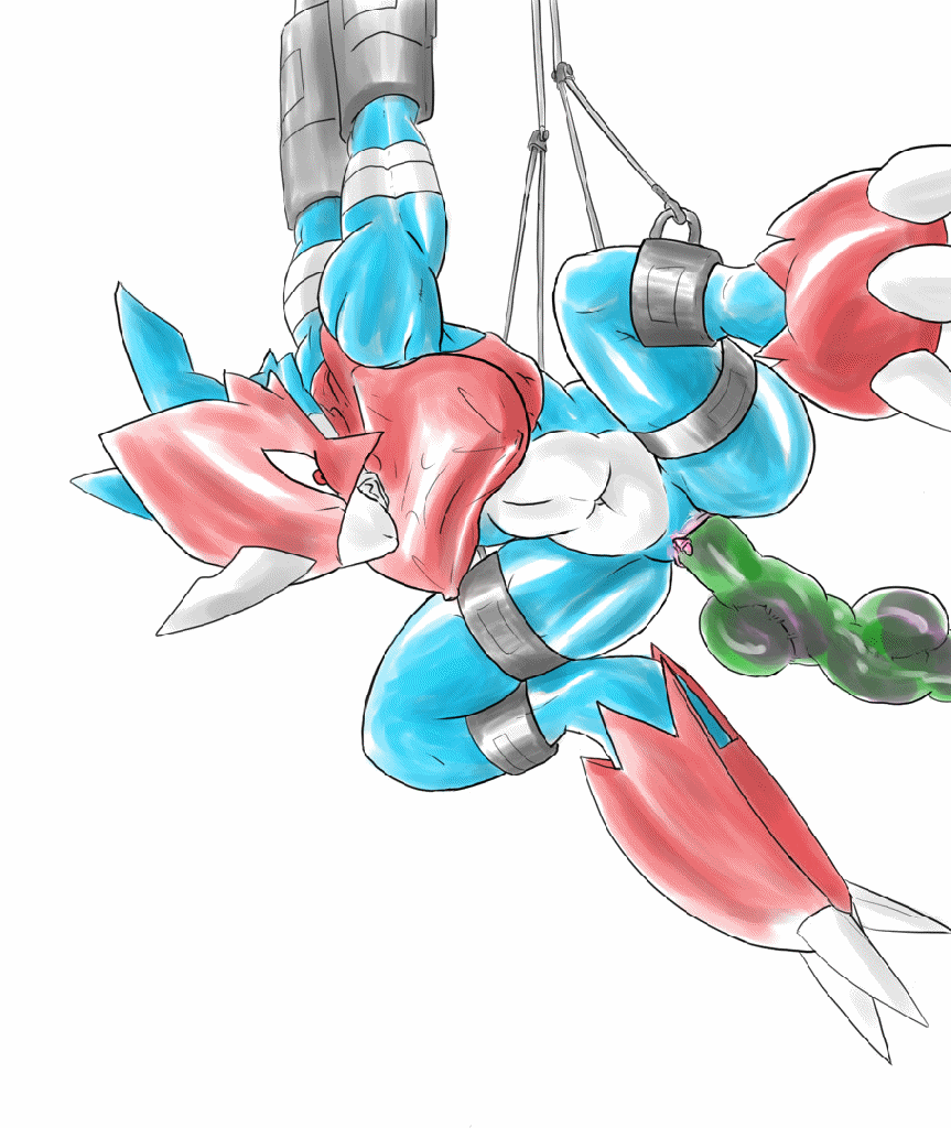 The Big ImageBoard (TBIB) - 2014 2d animation animated anthro bandai namco  bdsm blue body blue skin bondage bound digimon digimon (species) egg egg  insertion female flamedramon furei genitals oviposition ovipositor  penetration