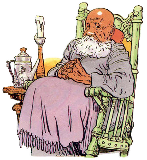 1boy bald beard black_eyes candle chair facial_hair long_sleeves looking_at_viewer male_focus old old_man old_man_ulrira_(zelda) robe rocking_chair sitting solo teapot terada_katsuya the_legend_of_zelda the_legend_of_zelda:_link's_awakening third-party_source transparent_background