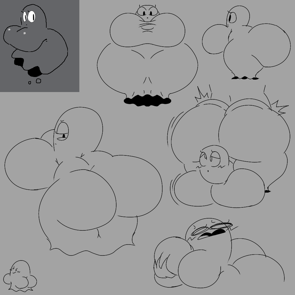 ambiguous_penetration anthro big_breasts big_butt breasts butt female ghost group huge_breasts huge_butt male male/female penetration sketch sketch_page solo spirit thick_thighs volfenf wide_hips