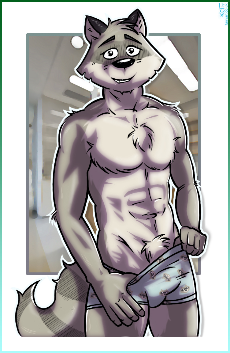 bulge closet_coon kcee male mammal raccoon solo underwear