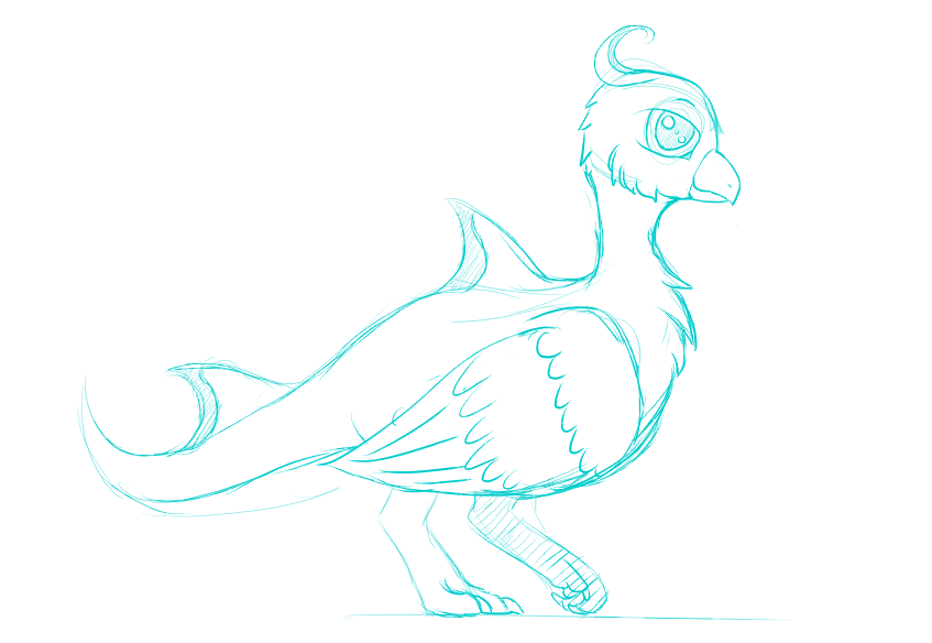 avian beak bird feathers looking_at_viewer sketch tainted wings