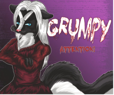 anthro badge dress faelis female goth grumpy mammal mistress mood skunk solo twillight