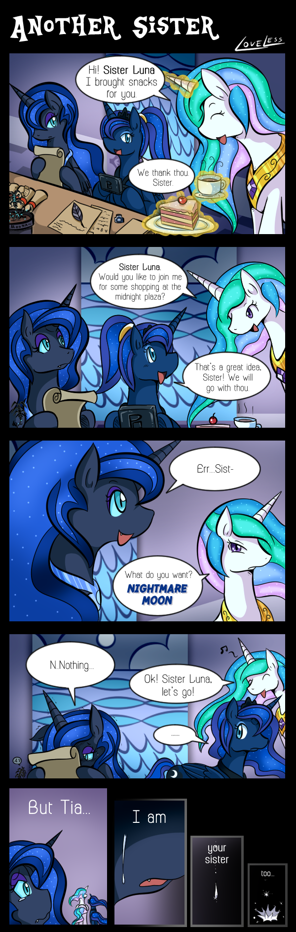 2013 comic crying english_text equine female feral friendship_is_magic fur group hair hate horn horse mammal my_little_pony nightmare_moon_(mlp) pony princess_celestia_(mlp) princess_luna_(mlp) rejection sad tears text vavacung winged_unicorn wings