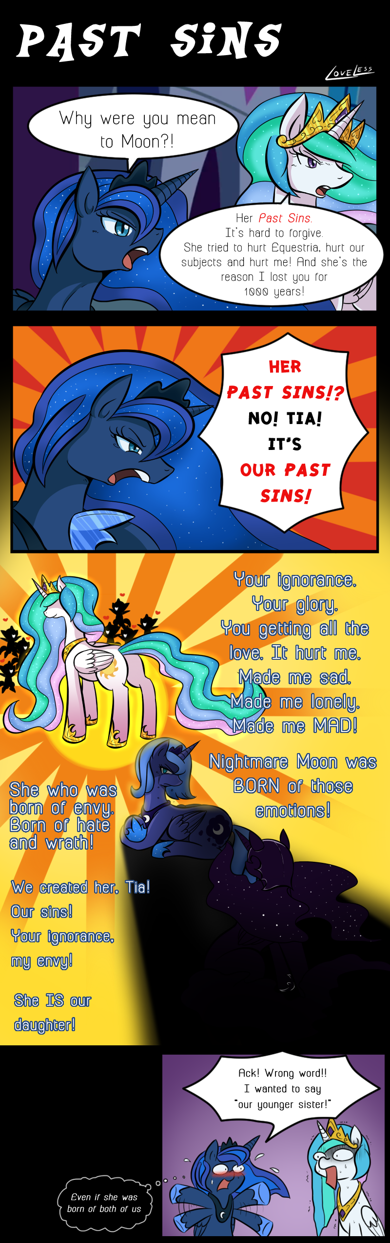 2013 blush comic crying cutie_mark dialog english_text equine female feral friendship_is_magic fur group hair horn horse incest mammal my_little_pony nightmare_moon_(mlp) open_mouth pony princess_celestia_(mlp) princess_luna_(mlp) tears text vavacung winged_unicorn wings