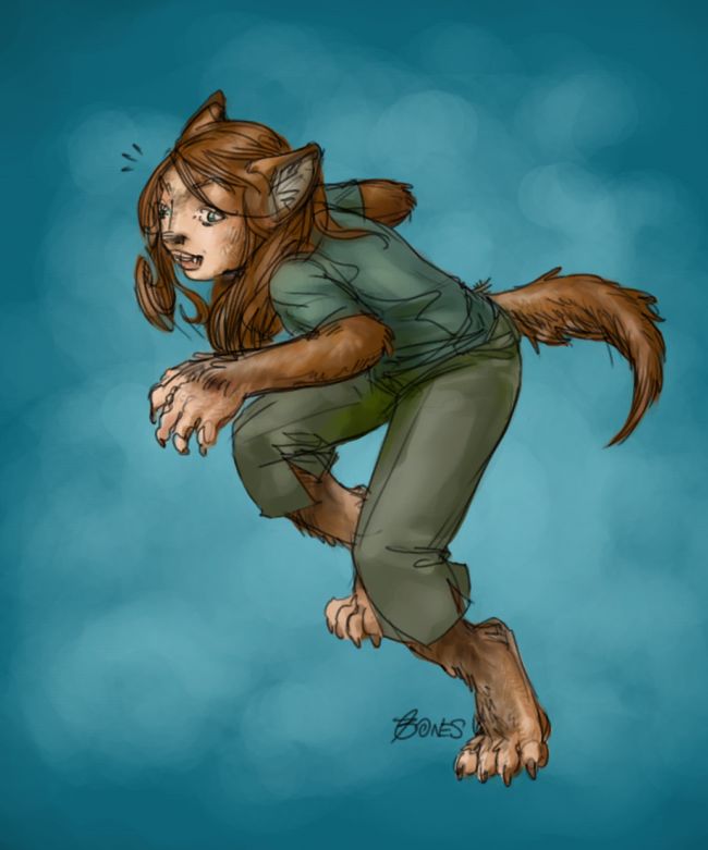 bones_(artist) canine female mammal solo transformation were werewolf