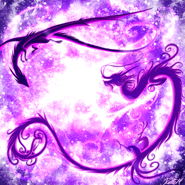 2014 abstract_background ambiguous_gender chinese_dragon dragon dragoncat monochrome orb purple_theme ratte scalie western_dragon whiskers wings