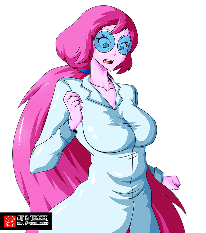 adventure_time animated animated_gif blush breast_expansion breasts gigantic_breasts glasses huge_breasts pink_hair pink_skin princess_bonnibel_bubblegum red_eyes torn_clothes witchking00