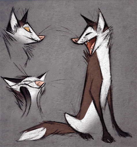 2014 ambiguous_gender canine eyes_closed feral fox happy mammal skia solo yellow_eyes