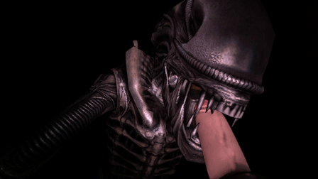3d alien alien_(franchise) erection fellatio humanoid_penis male open_mouth oral oral_sex penis renabu sex solo xenomorph