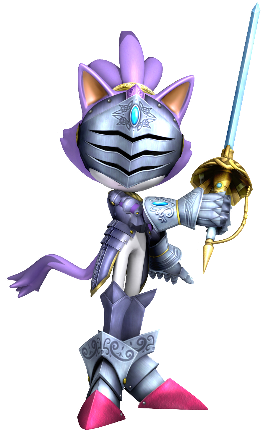 3d armor blaze_the_cat cat feline female helmet mammal mask official_art sega solo sonic_(series) sword weapon