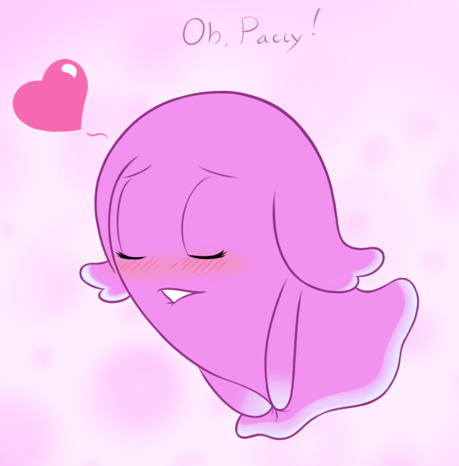 &lt;3 biting_lip blush english_text eyes_closed female ghost pac-man_(series) pac-man_and_the_ghostly_adventures pinky solo spirit text