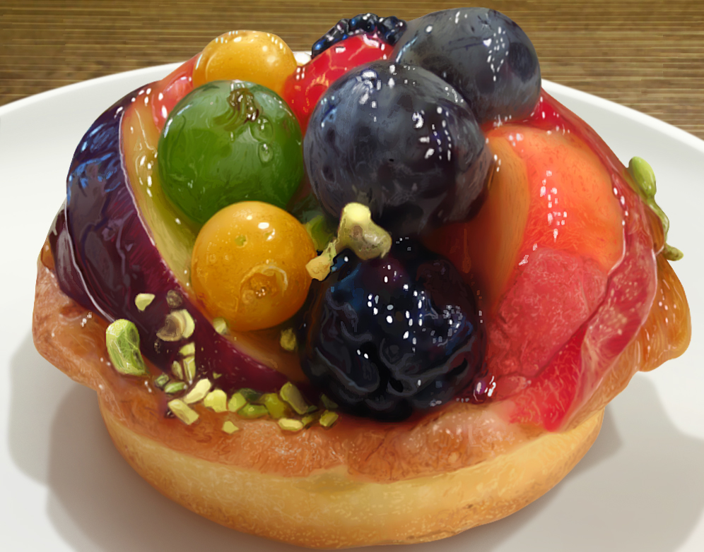food fruit grapes hokkaido_(artist) no_humans original peach photorealistic sweet_potato