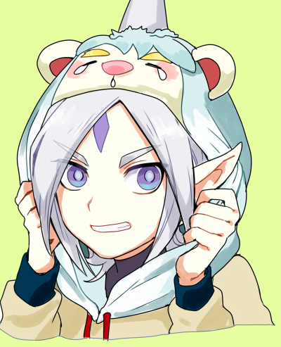blue_eyes face hood hoodie inazuma_eleven_(series) inazuma_eleven_go inazuma_eleven_go_galaxy looking_at_viewer lowres male_focus ogino_atsuki pointy_ears purple_eyes ryugeru_baran simple_background solo upper_body