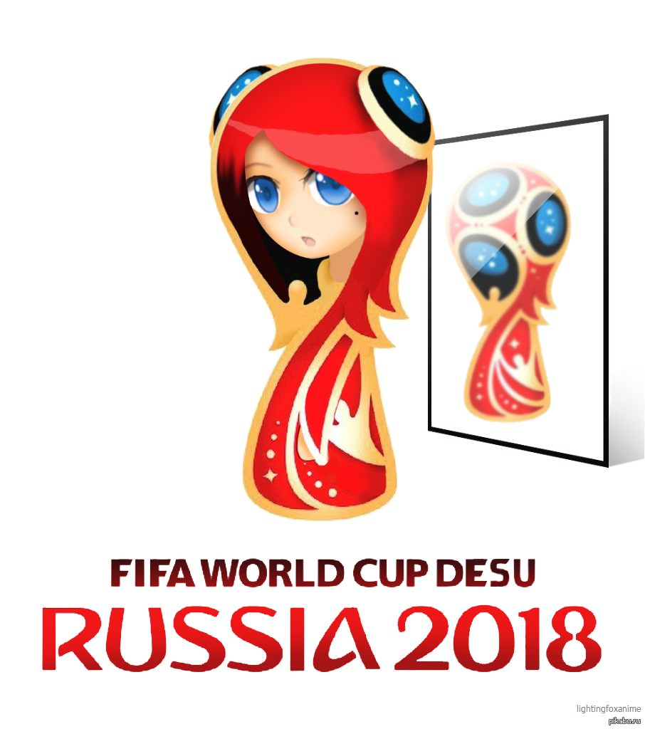 1girl 2018_fifa_world_cup blue_eyes cute female fifa fifa_world_cup lightingfoxanime looking_at_viewer mascot red_hair russia