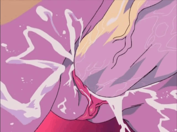 1girl angel_blade animated animated_gif bent_over breasts cum cum_in_pussy dark_skin large_breasts lowres nailkaiser nipples oobari_masami sex uncensored vaginal white_hair