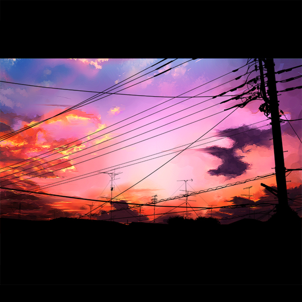 bad_pixiv_id cityscape copyright_request letterboxed no_humans power_lines ryouma_(galley) scenery sky