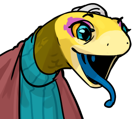 ambiguous_gender anthro clothing female happy lizard lostwisdom low_res pogchamp reptile scalie skink solo sweater topwear yellow_body