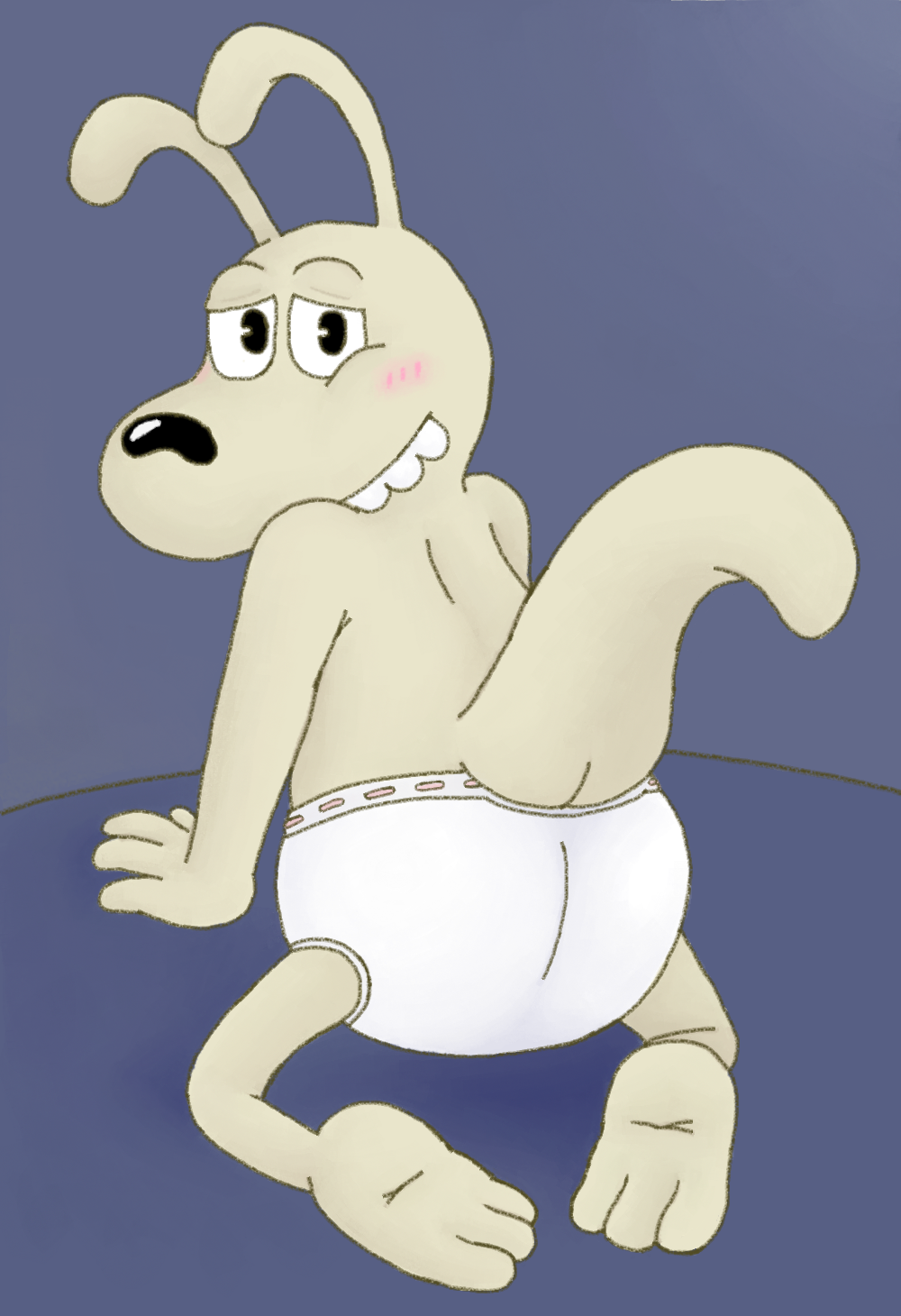 anthro barefoot black_eyes black_nose blush briefs briefs_only butt clothed clothing duo feet gramy hi_res macropod male mammal marsupial nickelodeon presenting presenting_hindquarters rocko's_modern_life rocko_rama sitting smile soles teeth_showing tighty_whities topless underwear underwear_only wallaby white_briefs white_clothing white_underwear