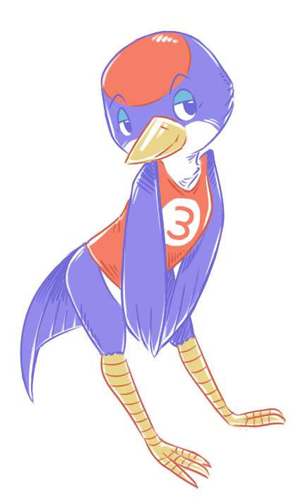 animal_crossing anthro avian bird bottomless clothed clothing feathers half-dressed jay_(animal_crossing) male nintendo reality_undoer solo video_games