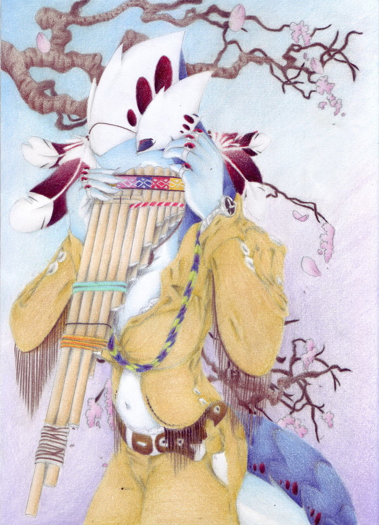 5_fingers a'marie anthro armor belly belt big_breasts blue_body breasts buckles buttons caleb_magness cleavage clothed clothing eyelashes eyes_closed feathers female flute frilly horn hybrid jacket jeans leather long_tail lugia matile medallion music musical_instrument navel necklace nintendo pangdillo pants playing_music pok&eacute;mon ring scalie solo spikes spots standing video_games voluptuous watch