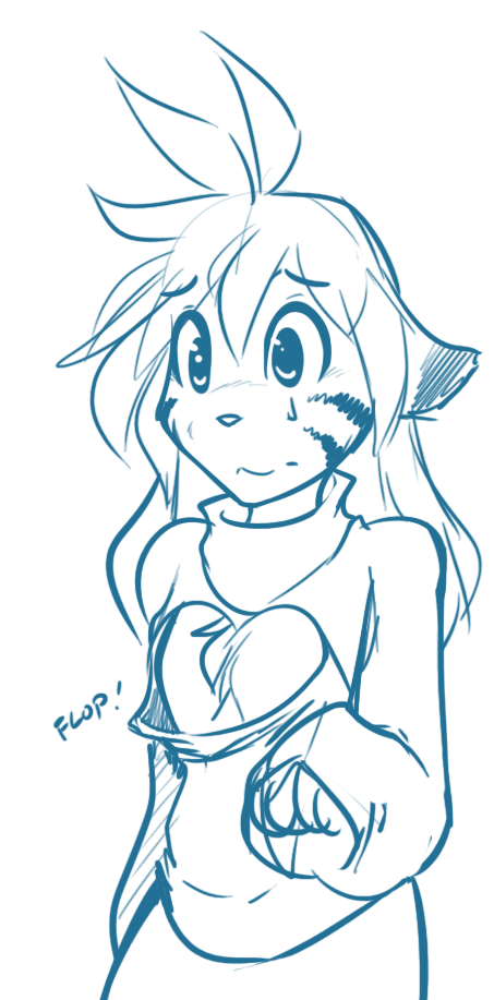 anthro breasts chest_tuft crying feline female flora_(twokinds) fur mammal sad sketch solo tears tiger tom_fischbach tuft twokinds