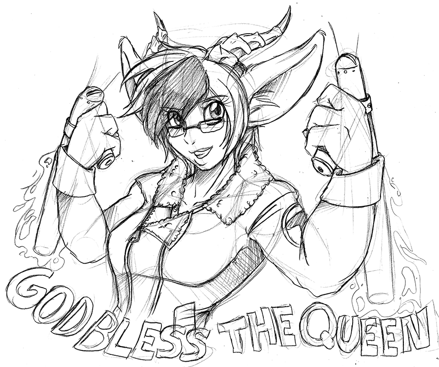 4_fingers antelope anthro avencri big_ears black_and_white breasts ear_tuft energy_weapons english_text eyewear female fur gazelle glasses hair horn jackalope jacket jane_(avencri) lagomorph mammal monochrome multicolored_hair pencil_(artwork) pose short_hair sketch smile solo text tonfa traditional_media_(artwork) tuft weapon zipper