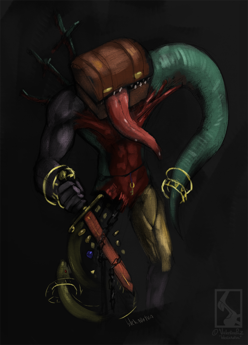 2015 abs anthro biceps blekarotva blood muscles nude reptile scalie snake solo sword teeth tongue weapon yellow_eyes