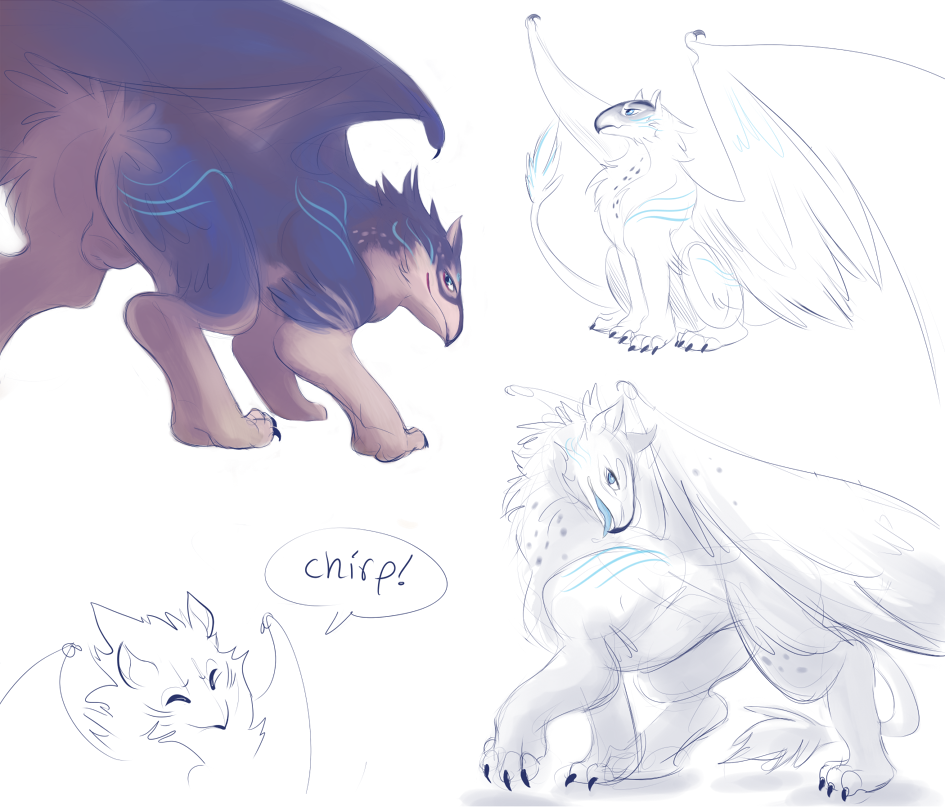 avian balls blue_eyes butt claws feral gryphon larvitar_(artist) looking_at_viewer looking_back male open_mouth plain_background sketch solo tongue tongue_out white_background wings