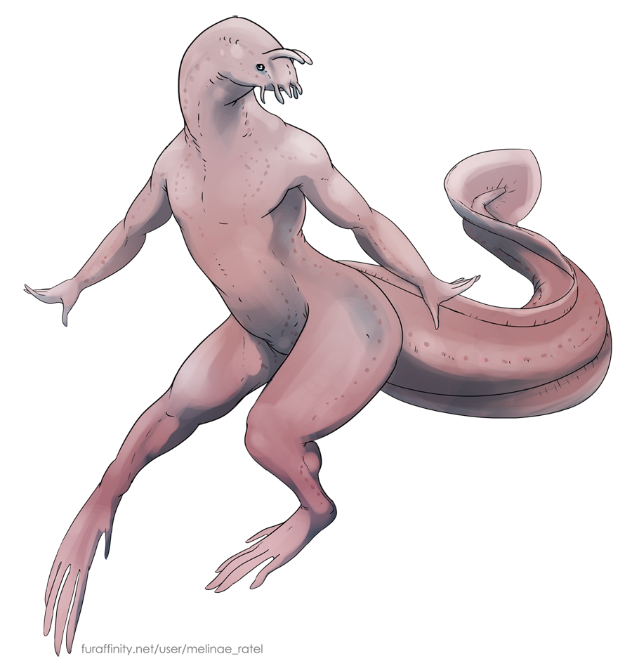 alpha_channel anthro fish hagfish male marine melinae_ratel pink_skin plain_background pose solo transparent_background