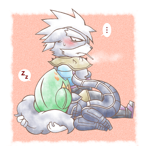 blush canine chameleon cigarette fluffy fox gay leon_powalski male mammal nintendo sleeping star_fox video_games wolf_o'donnell