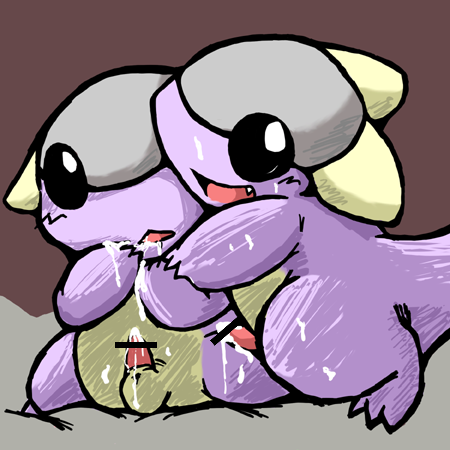 baby_kangaskhan balls censored cub cum gay kangaskhan male messy nintendo penis pok&eacute;mon unknown_artist video_games young