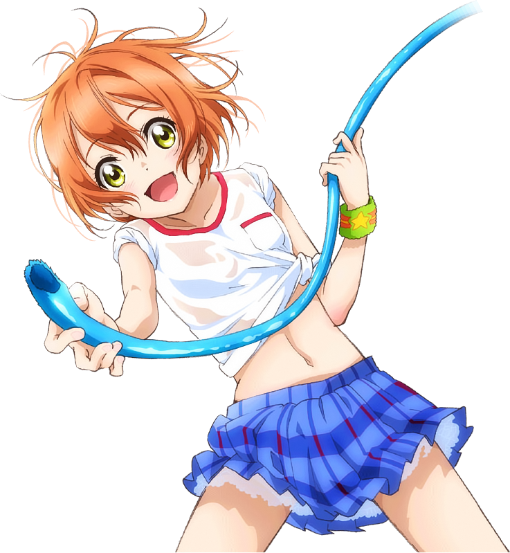 :d gym_shirt hose hoshizora_rin love_live! love_live!_school_idol_festival love_live!_school_idol_project midriff navel official_art open_mouth orange_hair petticoat school_uniform shirt short_hair skirt sleeves_rolled_up slip_showing smile solo third-party_edit tied_shirt transparent_background wet wet_clothes
