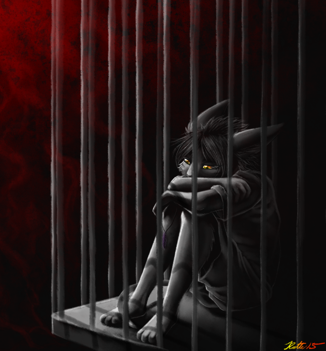 2015 abstract_background cage cat catcat feline female magic mammal ratte sad silas solo yellow_eyes