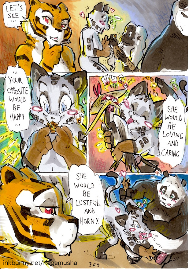 anthro avian balls bear better_late_than_never bird breasts comic crane daigaijin english_text feline female feral flaccid kung_fu_panda male mammal master_crane master_monkey master_tigress monkey panda penis po primate text tiger