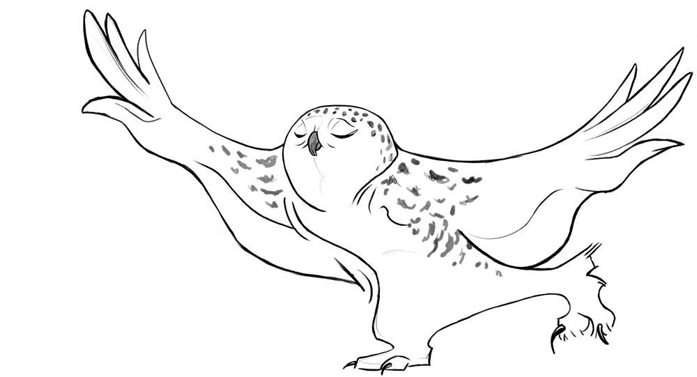 2016 2_toes ambiguous_gender anthro avian balancing beak biped bird claws digital_drawing_(artwork) digital_media_(artwork) eyes_closed feathered_wings feathers featureless_crotch fluffy full-length_portrait grey_beak grey_feathers grey_spots grey_wings jamminbison leaning leaning_forward light_theme multicolored_feathers nude on_one_leg owl portrait pose semi-anthro simple_background snowy_owl solo spots spotted_feathers spotted_wings spread_arms spread_wings standing tail_feathers talons toe_claws toes toony two_tone_feathers two_tone_wings white_background white_feathers white_wings winged_arms wings