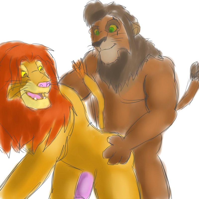 anal anthro anthrofied character_from_animated_feature_film cheating disney duo feline garth humphrey innocentsin kovu lion male male/male mammal sex simba the_lion_king