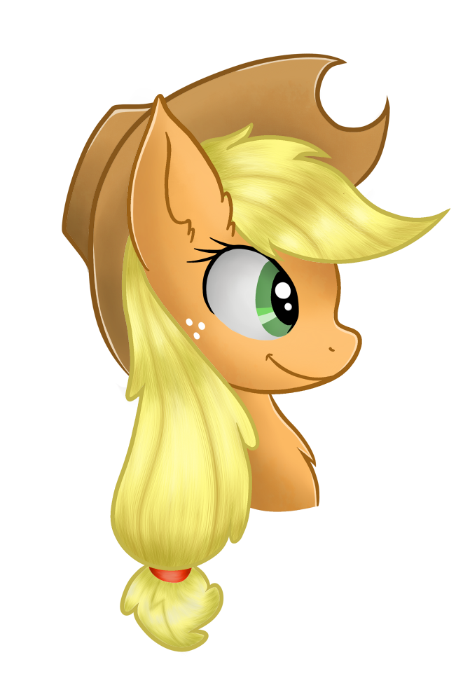 2015 applejack_(mlp) blonde_hair equine female feral freckles friendship_is_magic green_eyes hair hat horse mammal my_little_pony pony portrait shadowovermars side_view smile solo