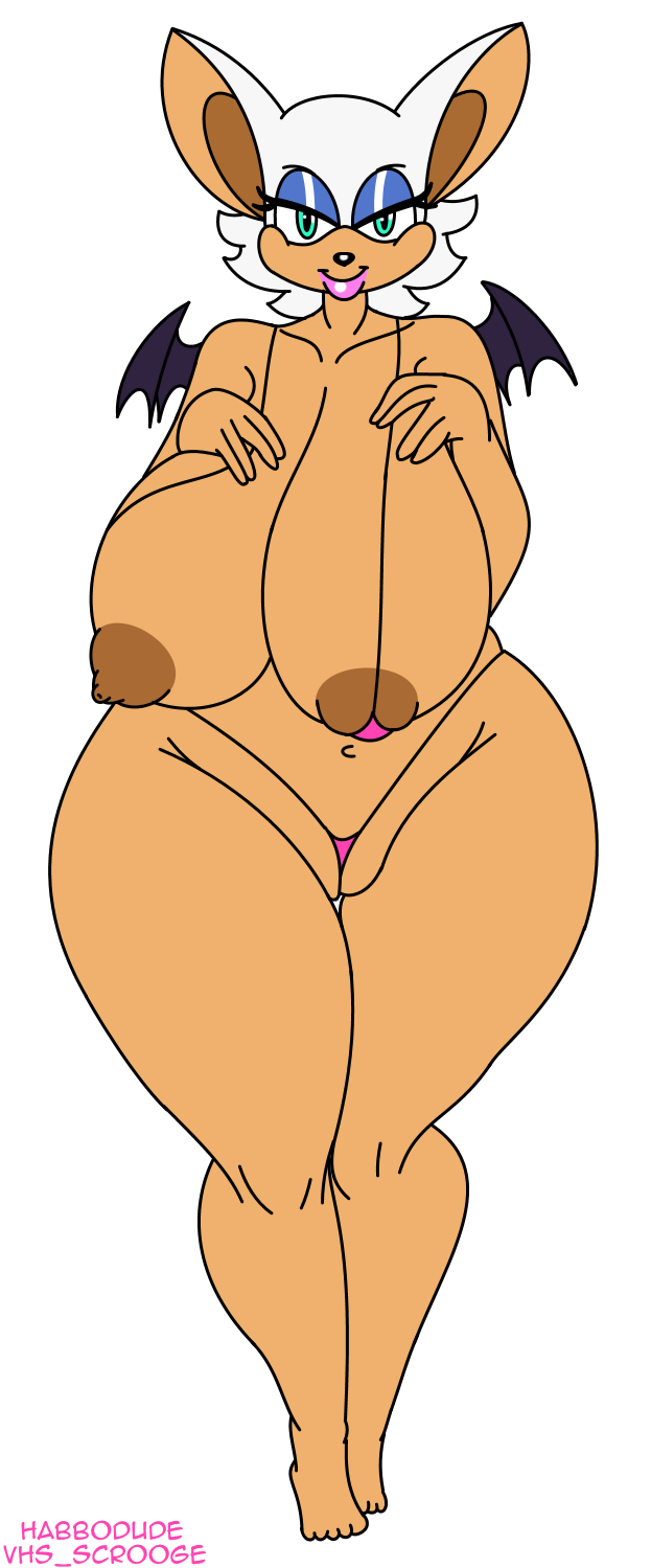 2015 anthro areola bat big_breasts bikini breasts camel_toe chubby clothing erect_nipples female habbodude huge_breasts mammal nipples pussy_floss rouge_the_bat solo sonic_(series) swimsuit thick_thighs vhsdaii wide_hips