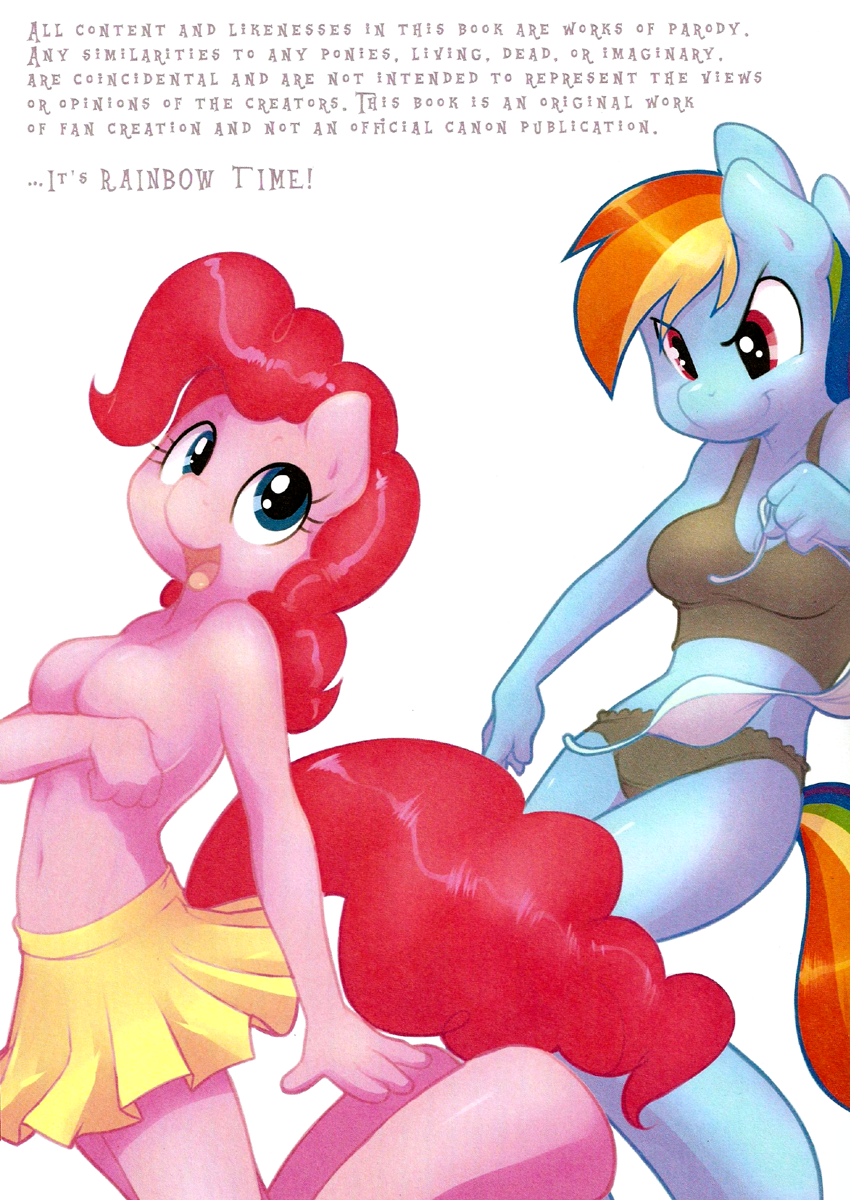 anthro anthrofied breasts clothing clubstripes comic covering covering_self duo earth_pony english_text equine female friendship_is_magic hoof_beat horse leche mammal my_little_pony panties pegasus pinkie_pie_(mlp) pony rainbow_dash_(mlp) skirt sports_bra text underwear wings