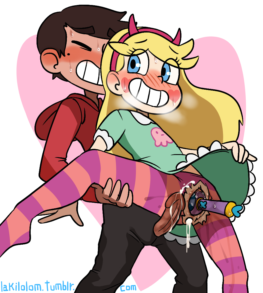 1boy 1girl aftersex anal blonde_hair blue_eyes blush brown_hair cum cum_in_ass ejaculation lkll long_hair marco_diaz penis pussy skirt_lift star_butterfly star_vs_the_forces_of_evil sweat uncensored