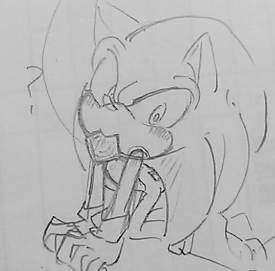 ? blush clothing condom condom_in_mouth excited gloves seduction sketch sonic_(series) sonic_the_hedgehog