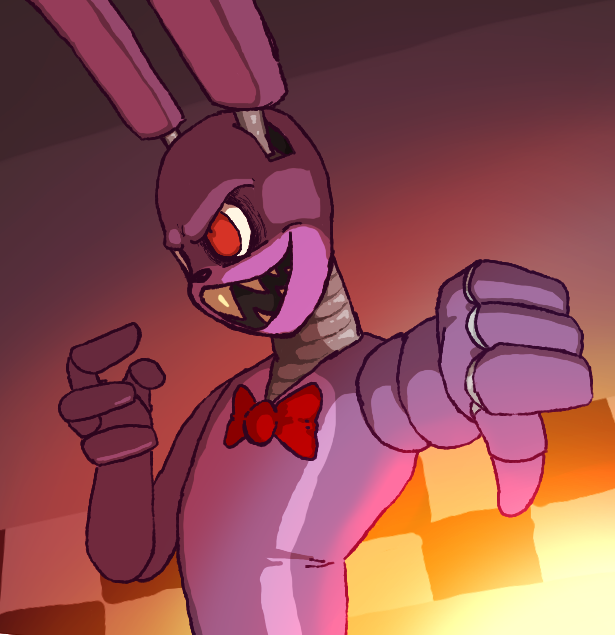 animatronic anthro bonnie_(fnaf) bow_tie five_nights_at_freddy's gud lagomorph machine male mammal mechanical rabbit robot smile video_games