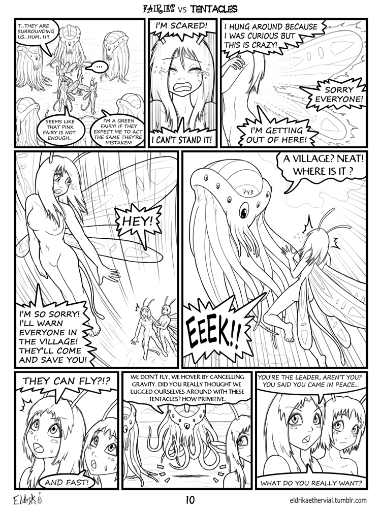 beach bobbydando breasts butt comic fairies_vs_tentacles fairy fantasy nihallaks_(species) nude pussy seaside tentacles wings