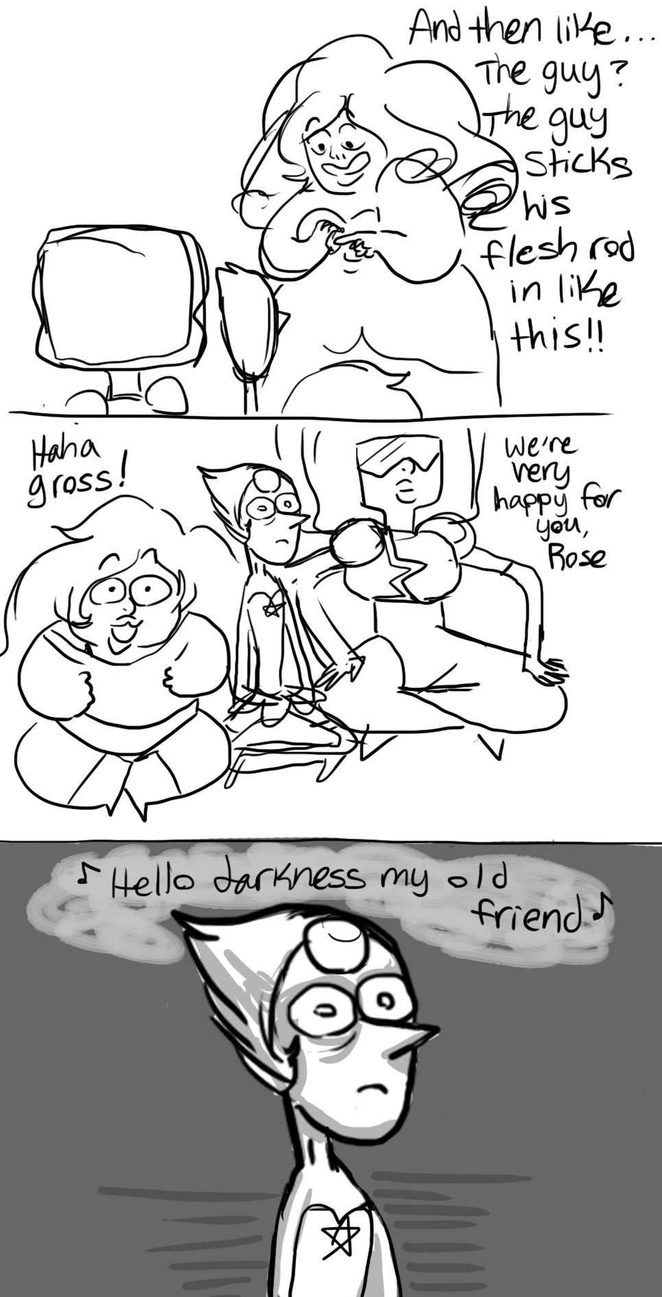 amethyst_(steven_universe) comic crystal_gem dialogue english_text garnet_(steven_universe) gem_(species) humor pearl_(steven_universe) rose_quartz_(steven_universe) steven_universe text unknown_artist