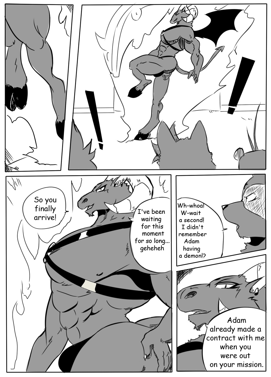 a-side bulge clothing comic demon jockstrap male mammal muscles tanuki underwear